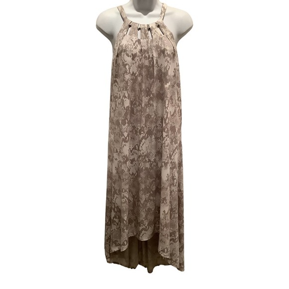 JENNIFER LOPEZ SNAKE PRINT STRETCH HI-LOW SLEEVELESS DRESS XXL - Picture 1 of 7